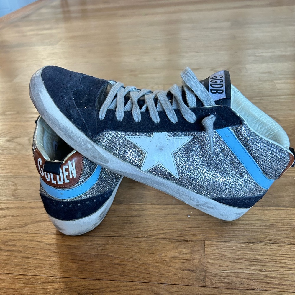 Golden Goose Women’s Mid Star disco glitter